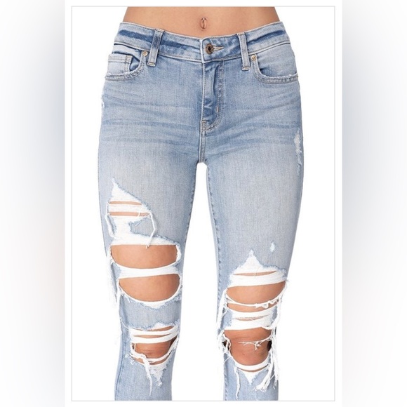 NWT eunina Jeans LA | Jude Mid Rise Skinny Ankle Stretch Jeans - Picture 2 of 7